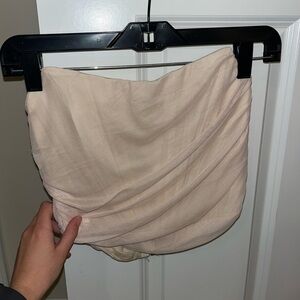 Tan zip up bustier top from Amazon- excellent condition! Worn once